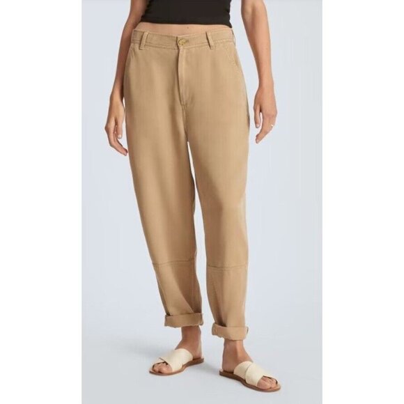 NWT Everlane Relaxed Fit Tencel Chinos Pants, Size 2, MSRP $118, Dark Khaki - Picture 2 of 13
